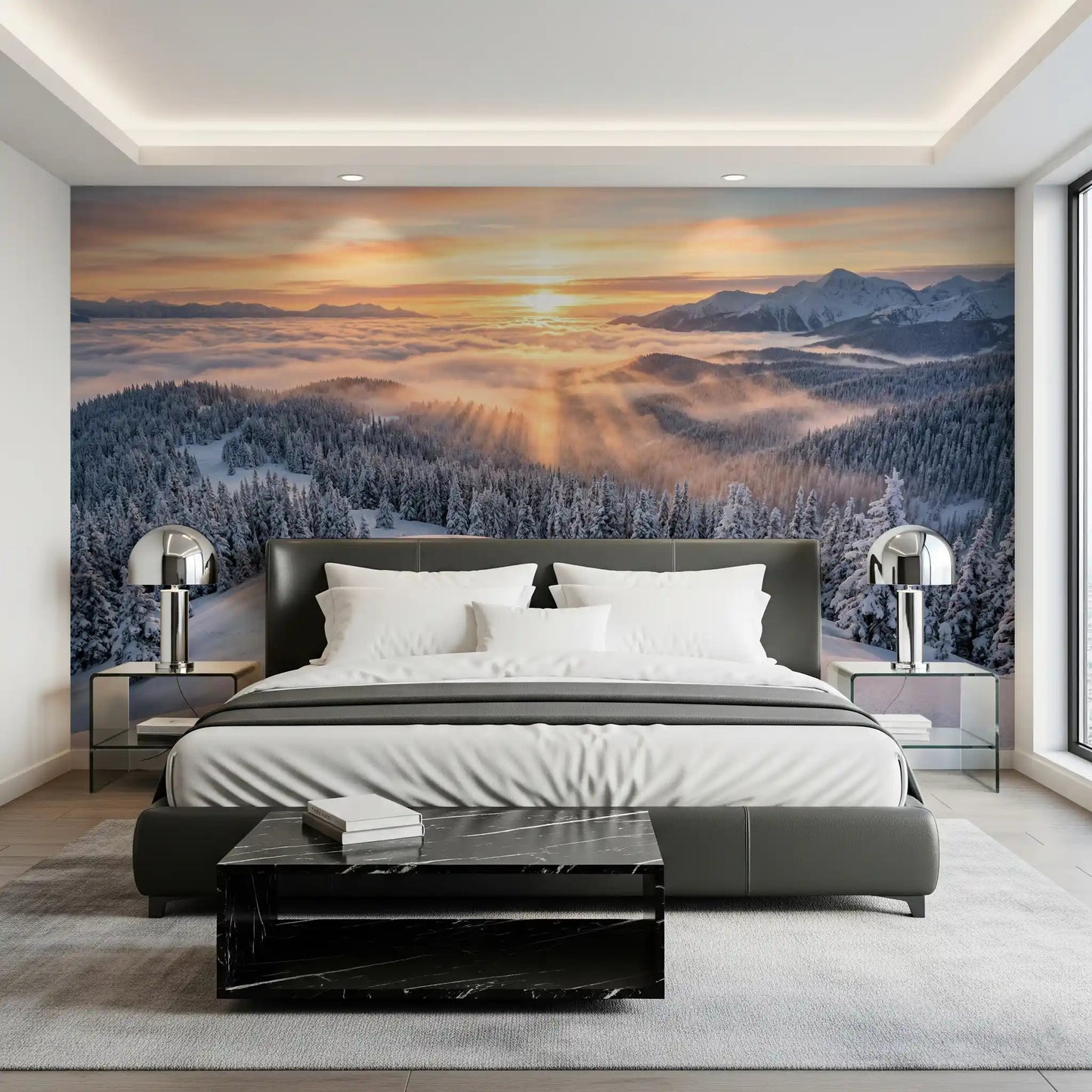 Alpenglow Winter Majesty Wall Mural