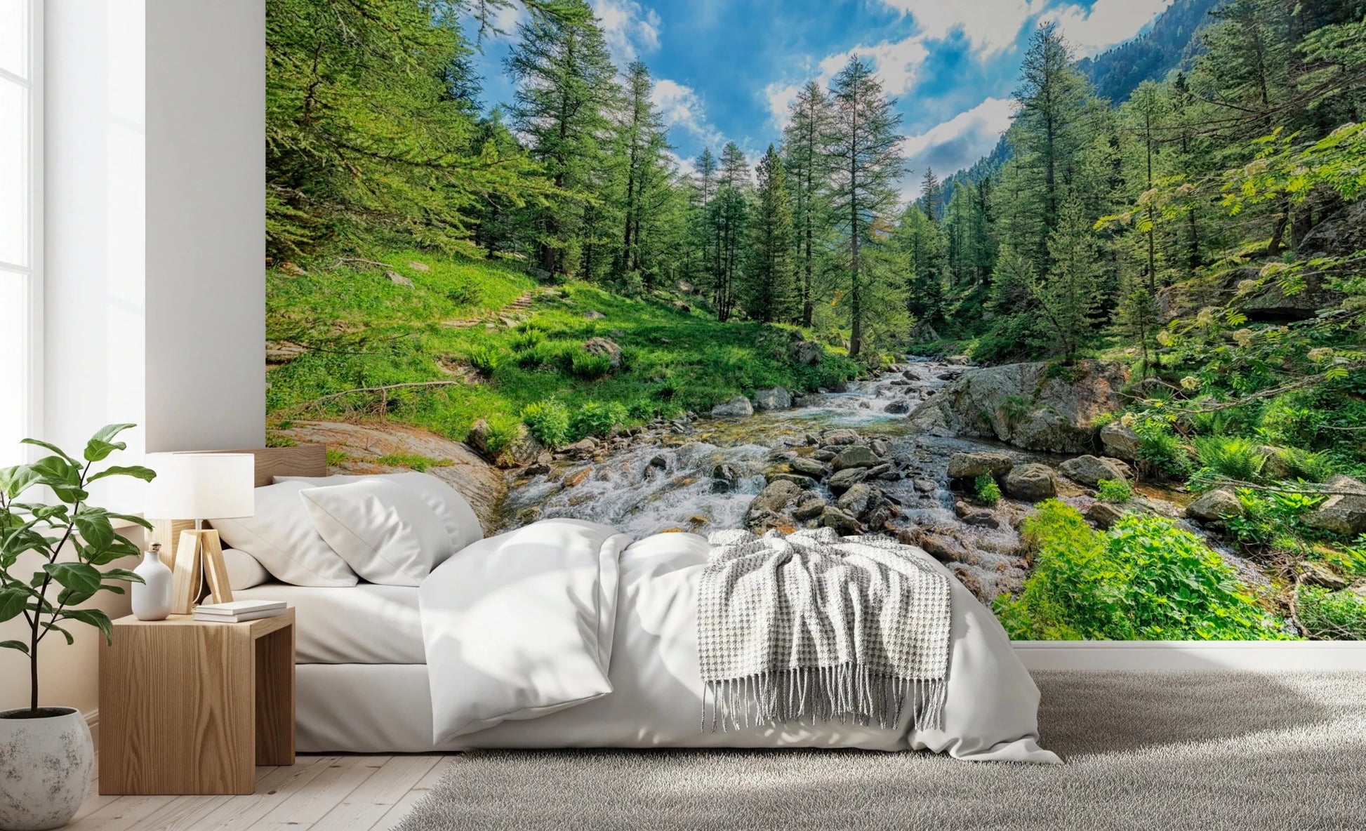 Alpine Stream Wall Mural