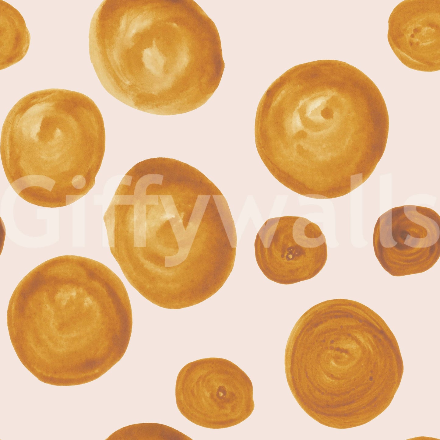 Warm geometric circle design inspired by golden amber tones.