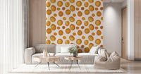 Stylized amber circles wallpaper with a subtle, elegant gradient.