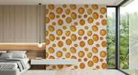 Amber circles wallpaper featuring warm, glowing circular patterns.