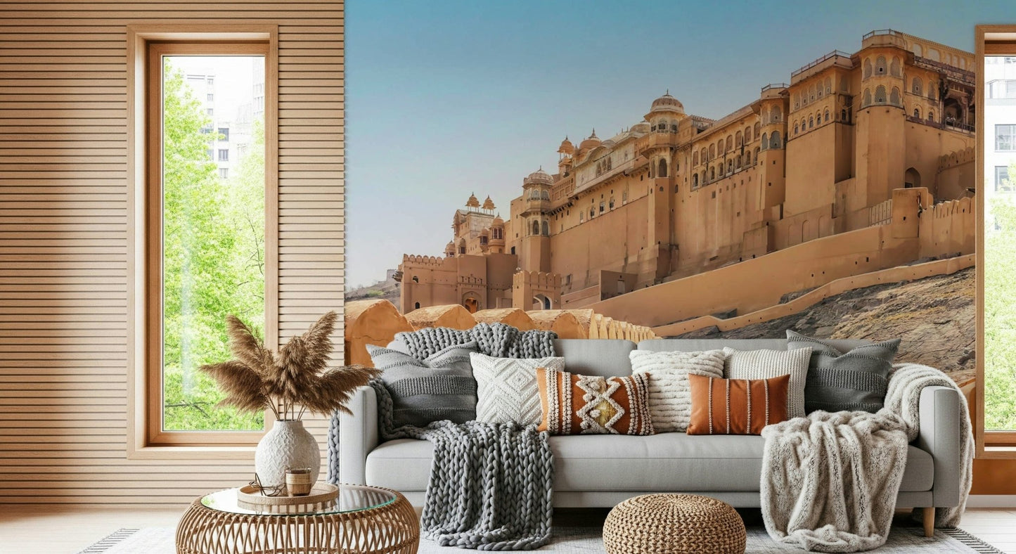 Mughal architectural style, Amber Fort Grandeur wall covering.