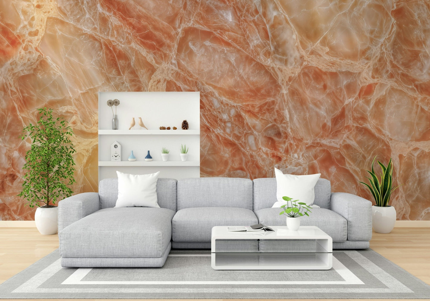 A captivating and earthy wall mural.
