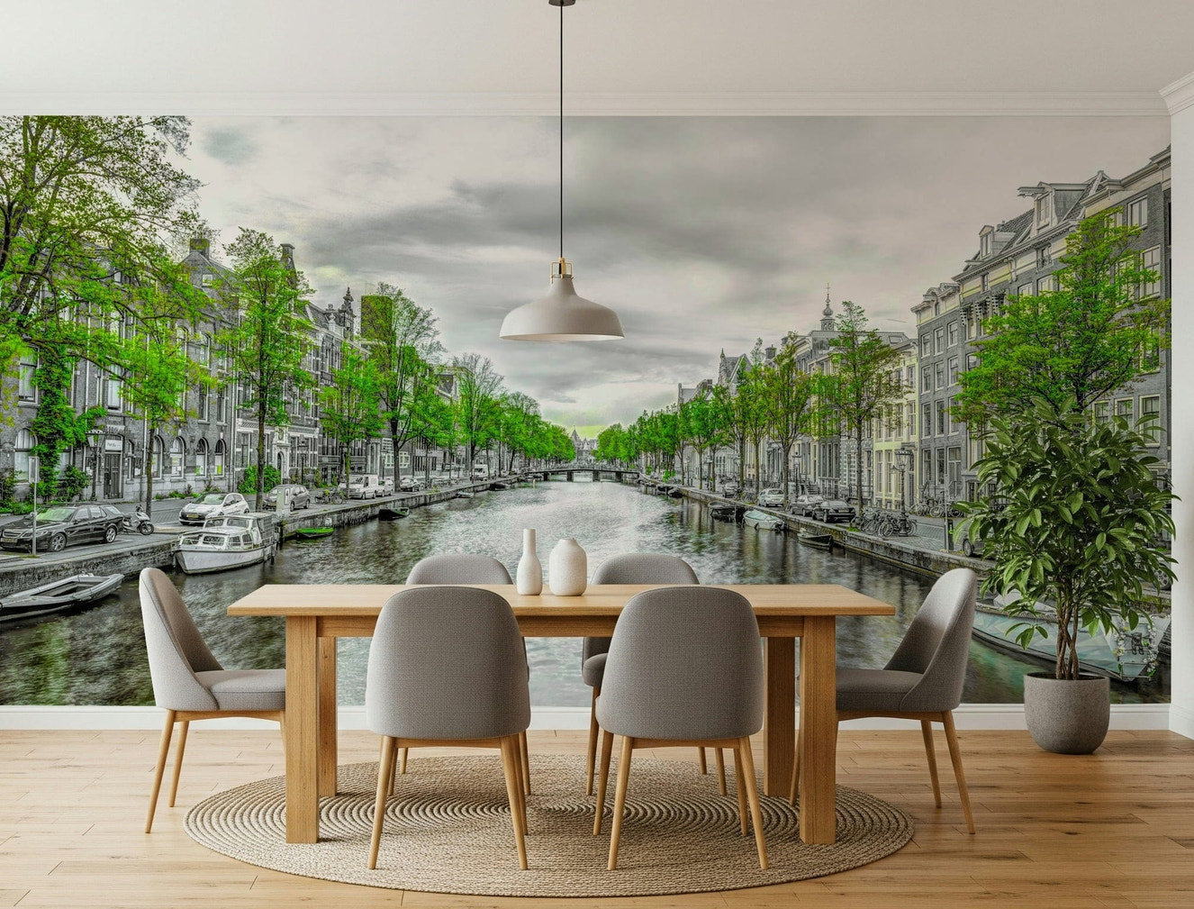 Amsterdam Canal Serenity Wall Mural