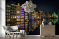 Amsterdam Nights: City Lights Wall Mural -2268523