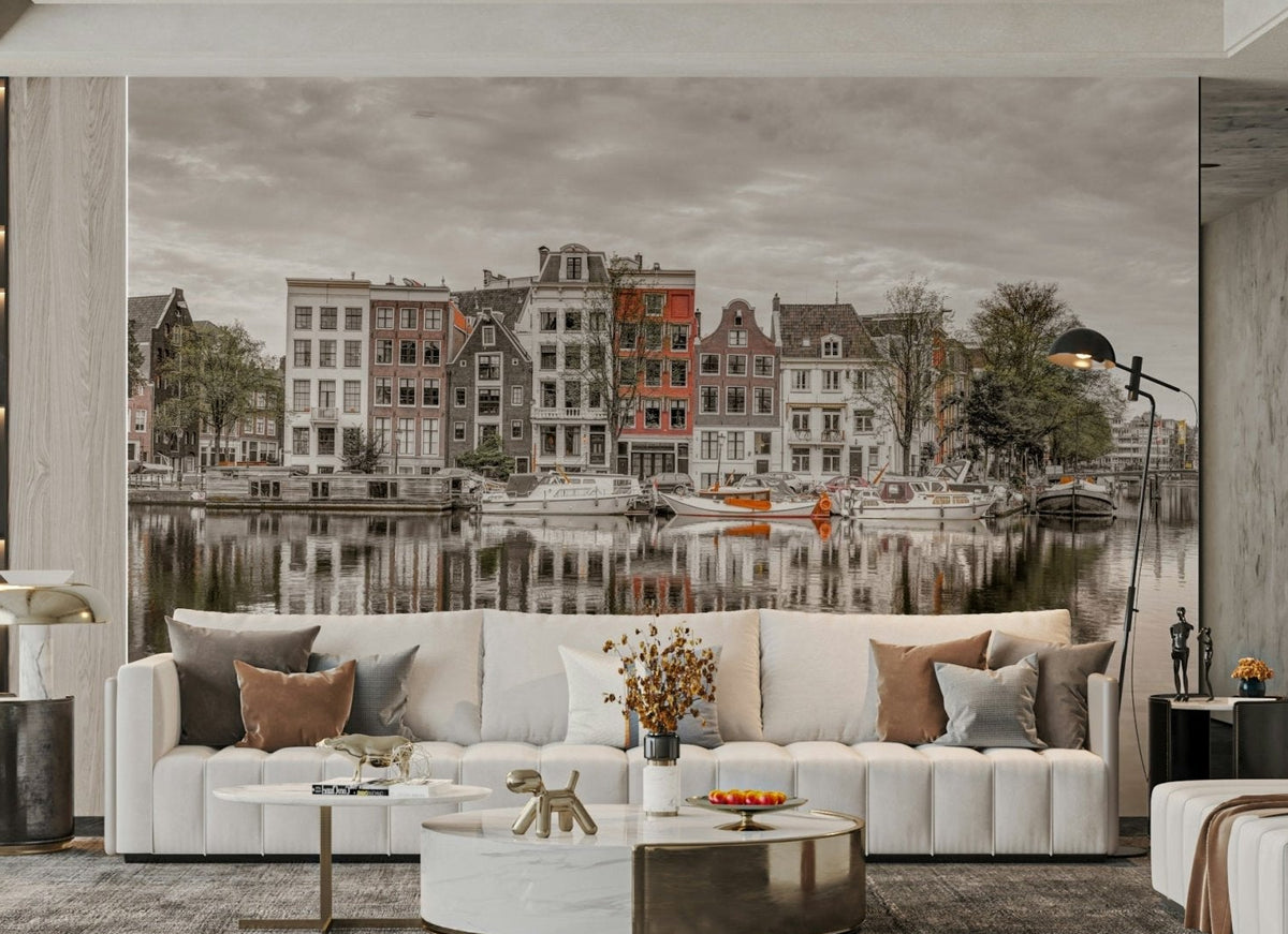 Amsterdam canal scene.

