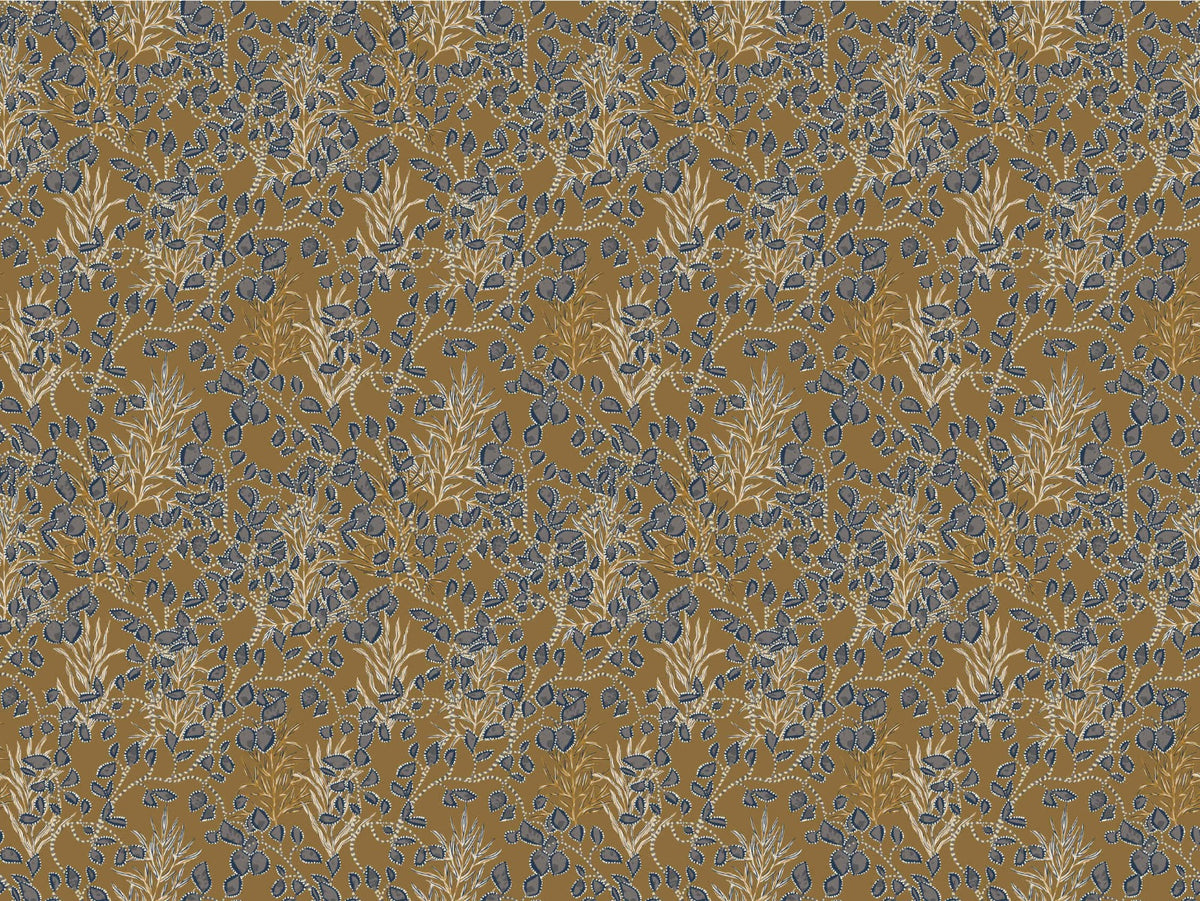 Bohemian Amber Jewel Wallpaper in your room — zoomed