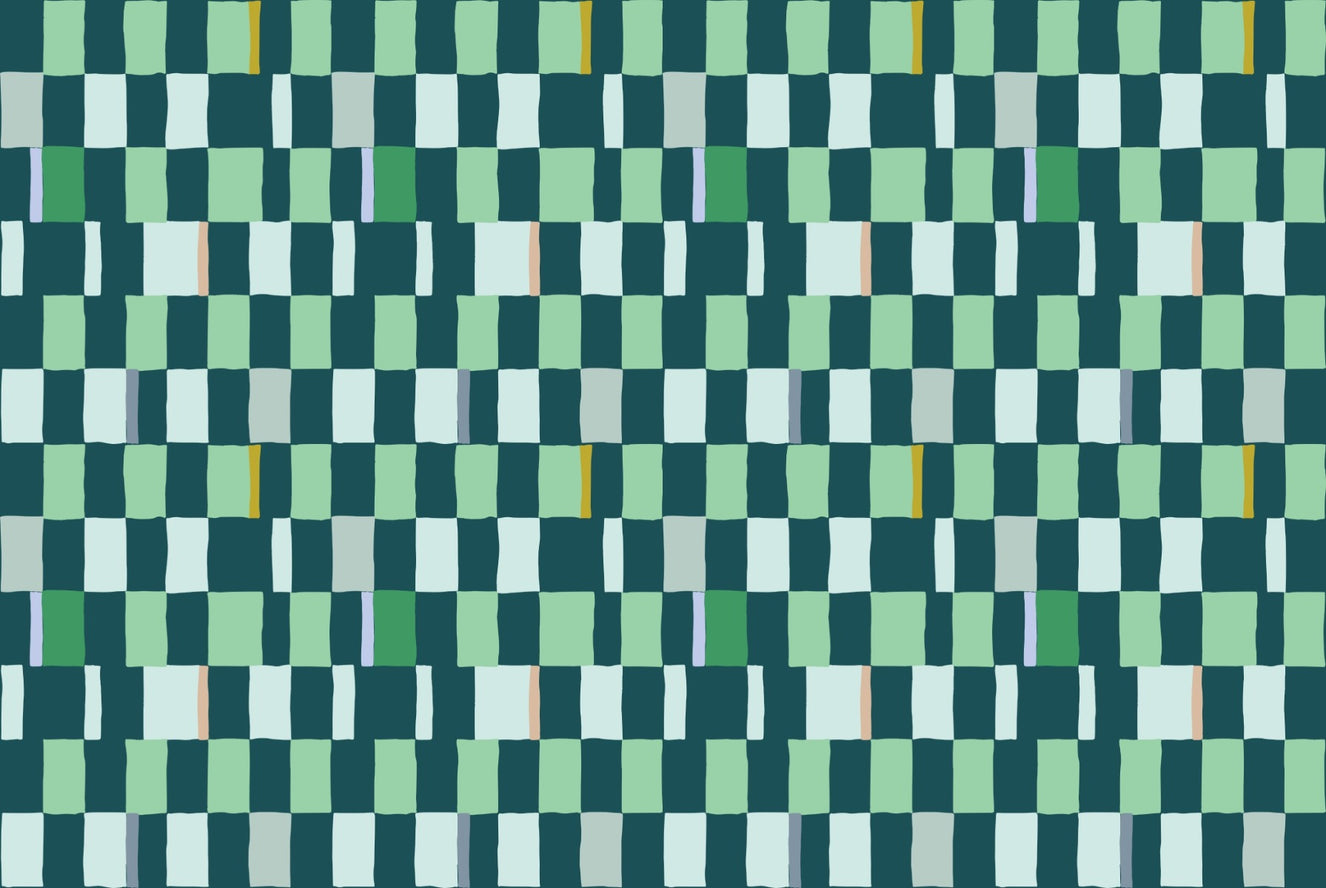 Chic Summer Checkered Wallpaper