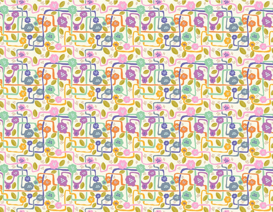 Blooming Whimsy Tapestry Wallpaper