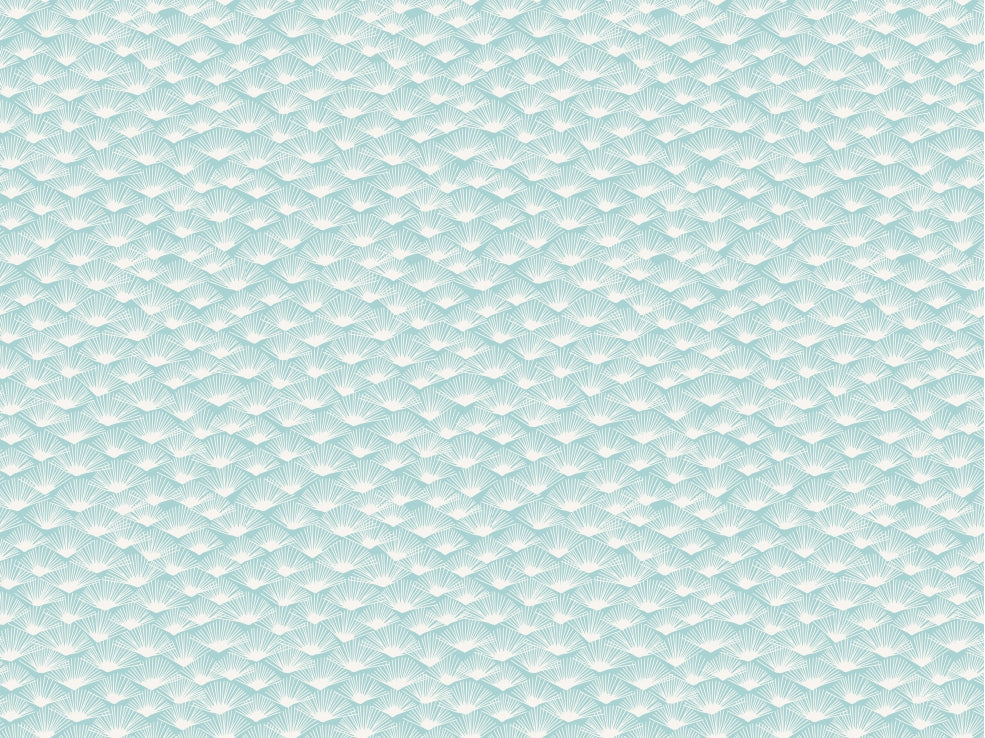 Abstract Aqua Fronds Wallpaper
