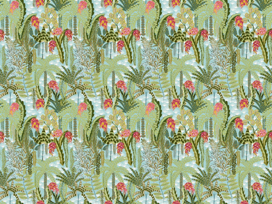 Exotic Mint Botanical Wallpaper