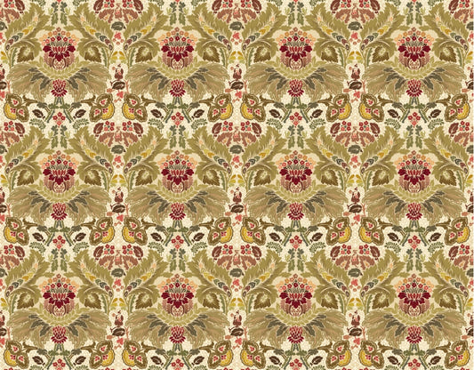 Regal Petals Damask Wallpaper
