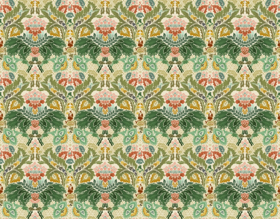 Victorian Ivory Bloom Wallpaper in your room