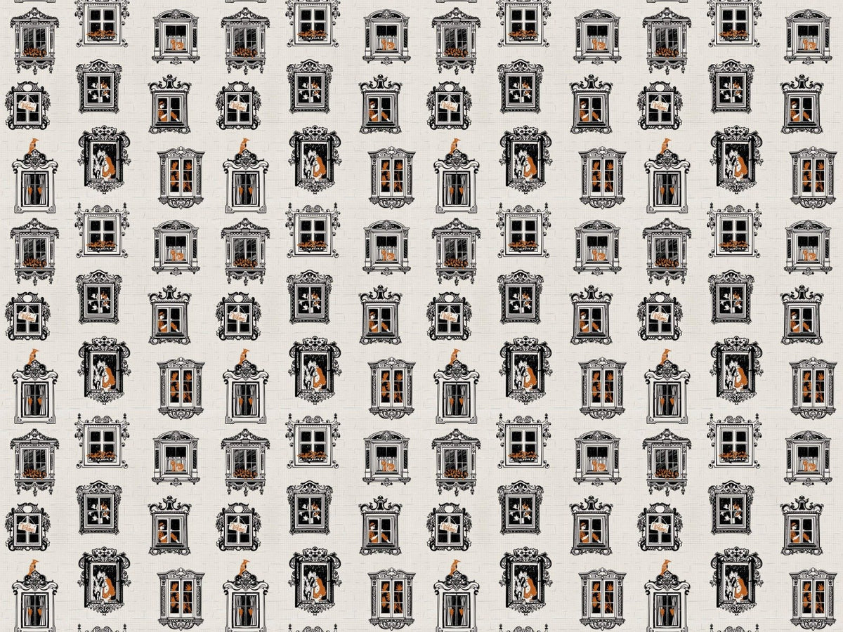 Charming feline-themed vintage wallpaper in your room