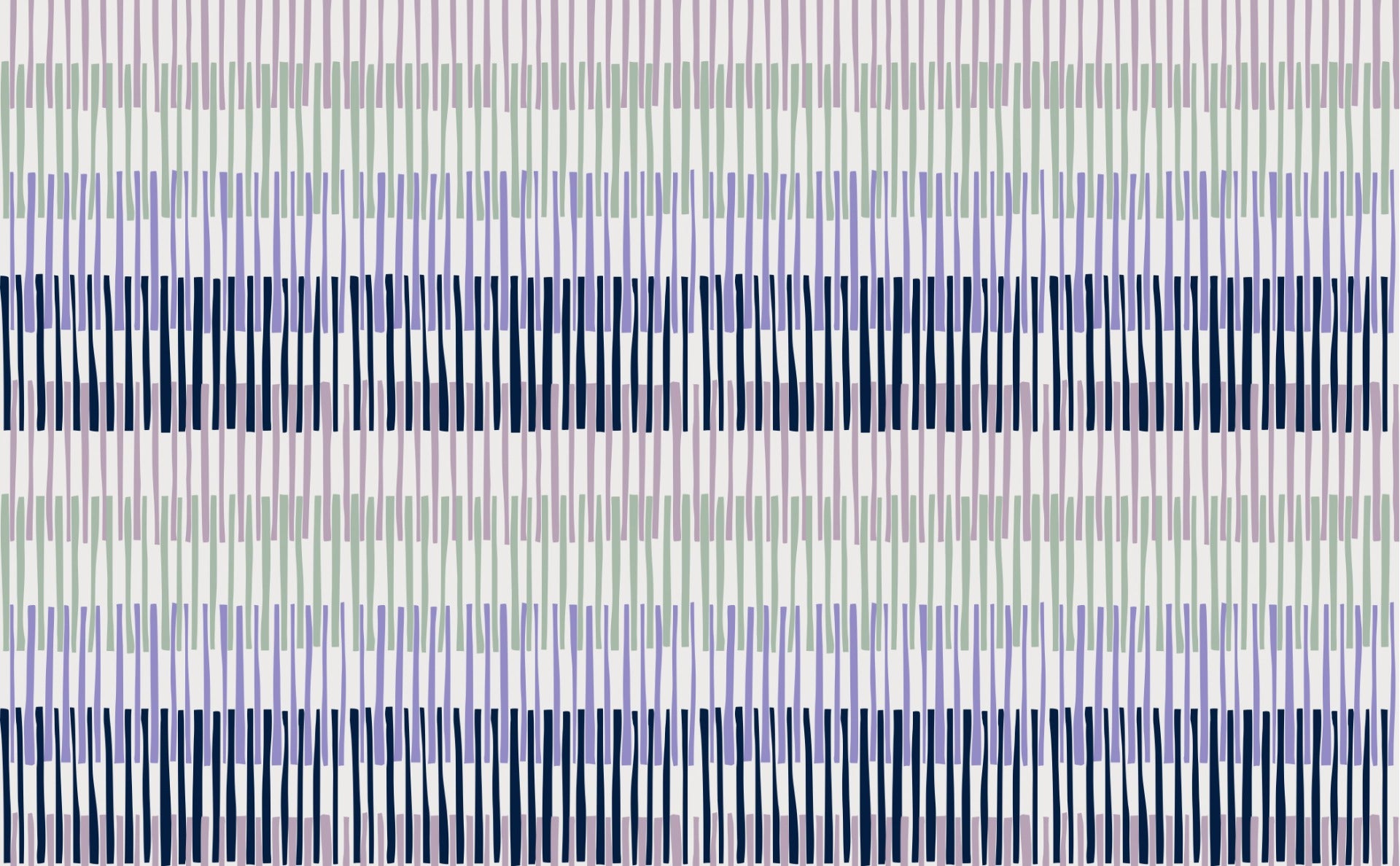 Chic Lilac Serenade Stripes Wallpaper in your room — zoomed