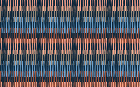 Midnight Melody Striped Symphony Wallpaper