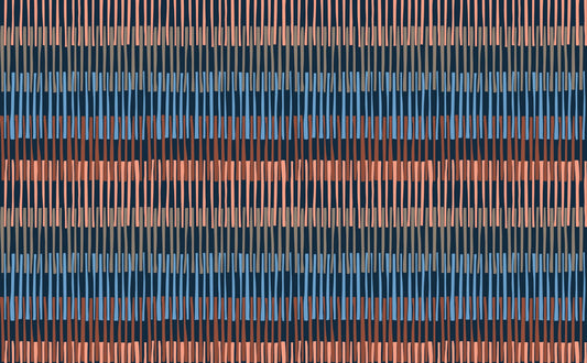Midnight Melody Striped Symphony Wallpaper