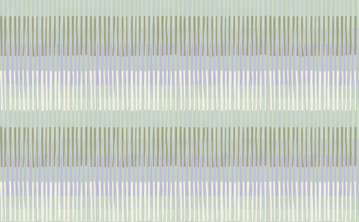 Sage Stripes Serenity Wallpaper