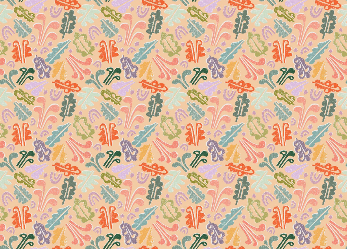 Vintage Botanical Symphony Wallpaper in your room — zoomed
