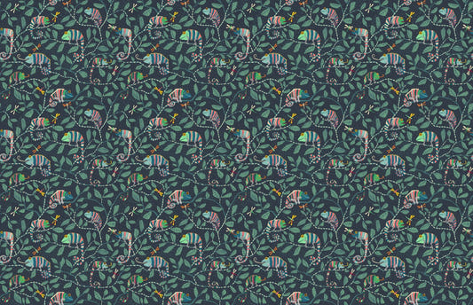 Chameleon Camouflage Chic Wallpaper
