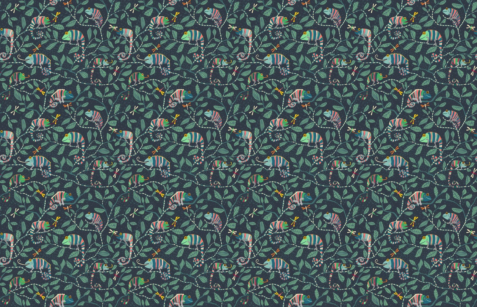 Chameleon Camouflage Chic Wallpaper