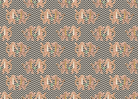 Zigzag Tiger Stripe Wallpaper