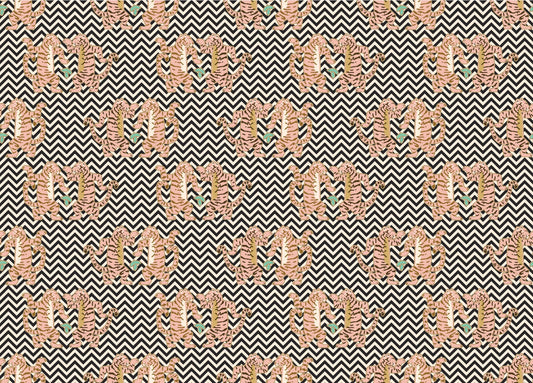 Zigzag Tiger Stripe Wallpaper