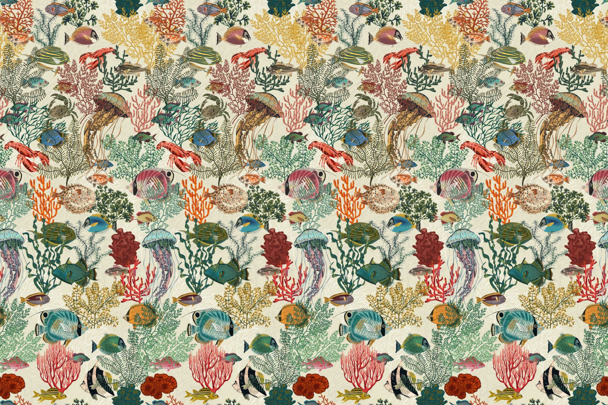 Aquatic Ballet Wallpaper Mural in your room — zoomed