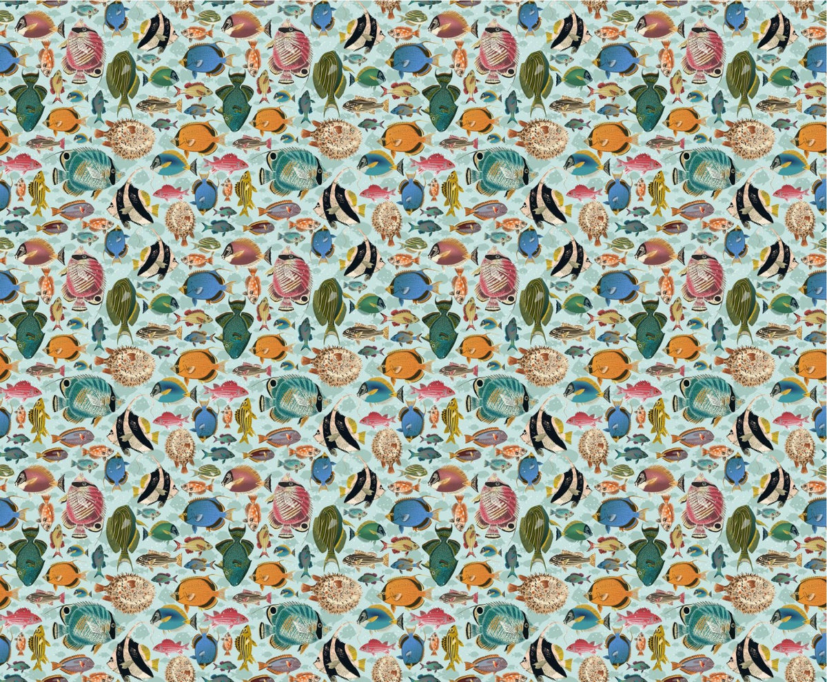 Oceanic Melody Wallpaper Mural in your room — zoomed
