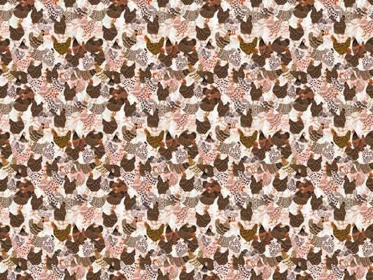 Clucking Chic Poultry Wallpaper