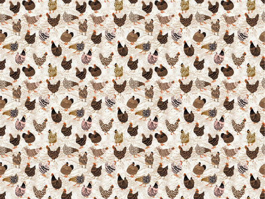 Flock of Fancy Fowl Wallpaper
