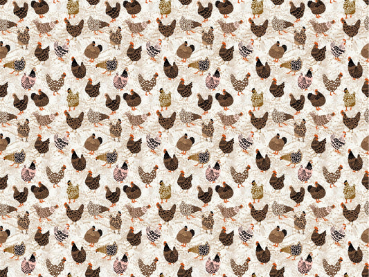 Flock of Fancy Fowl Wallpaper