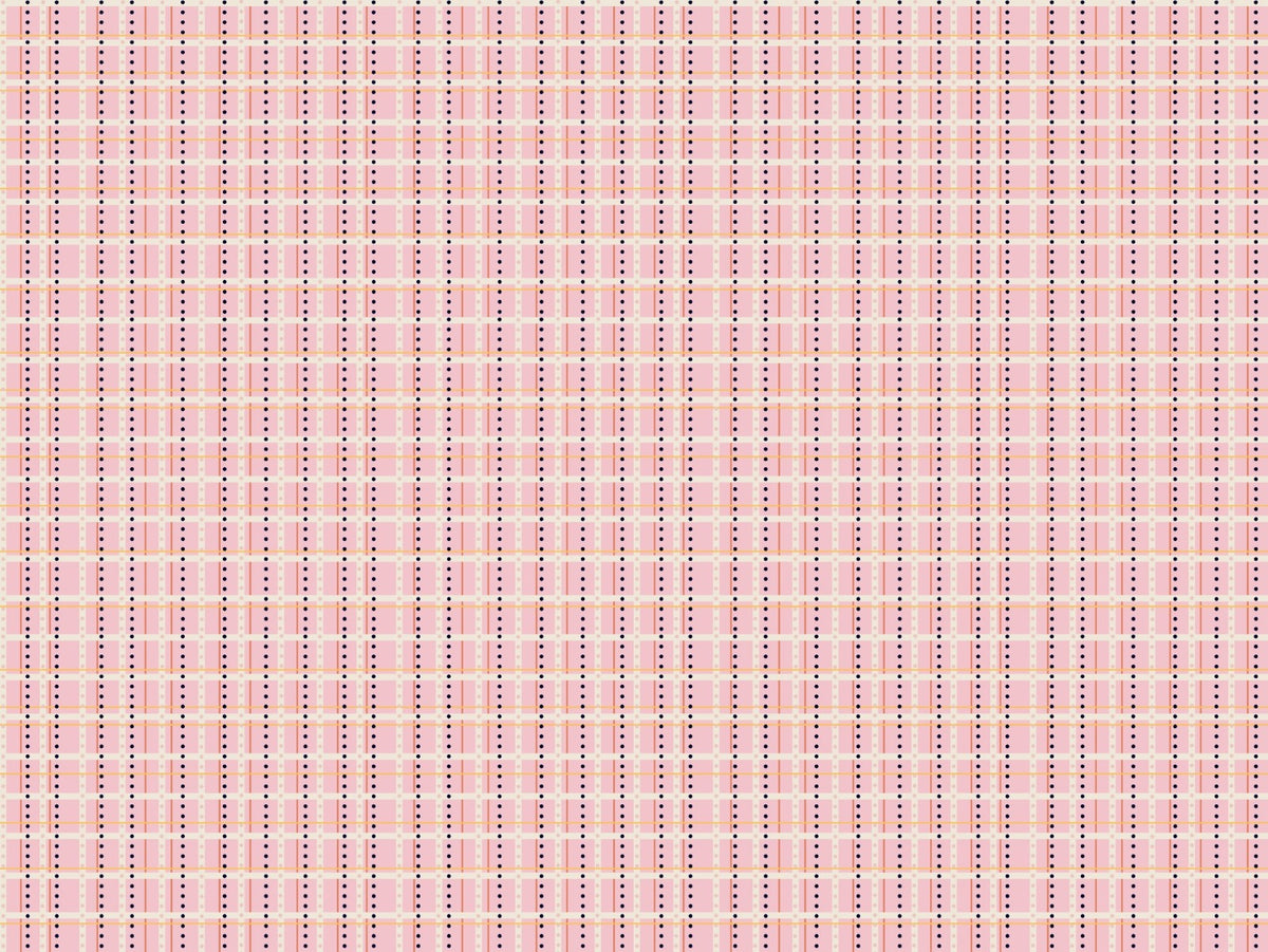 French Dotted Checks Pink Wallpaper in your room — zoomed