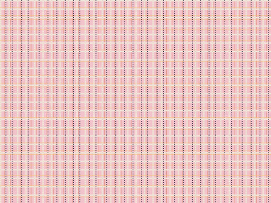 French Dotted Checks Pink Wallpaper