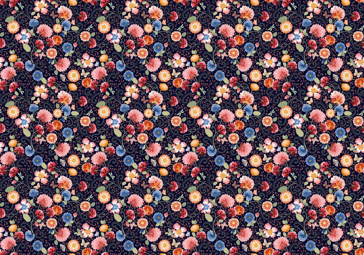 Blue Haven Flower Wallpaper in your room