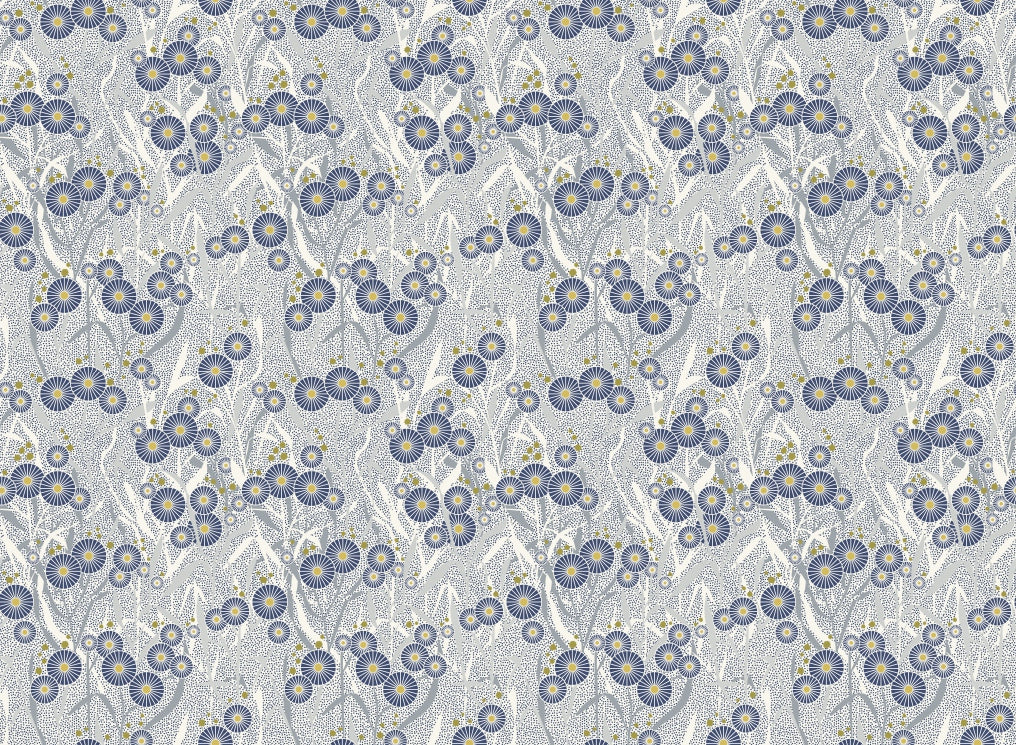 Nordic Petals Wallpaper in your room — zoomed