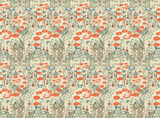 Floral Vintage Symphony Wallpaper
