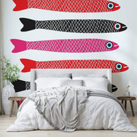Hand-drawn fish on white background

