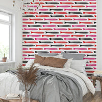 Bold fish pattern mural wallpaper
