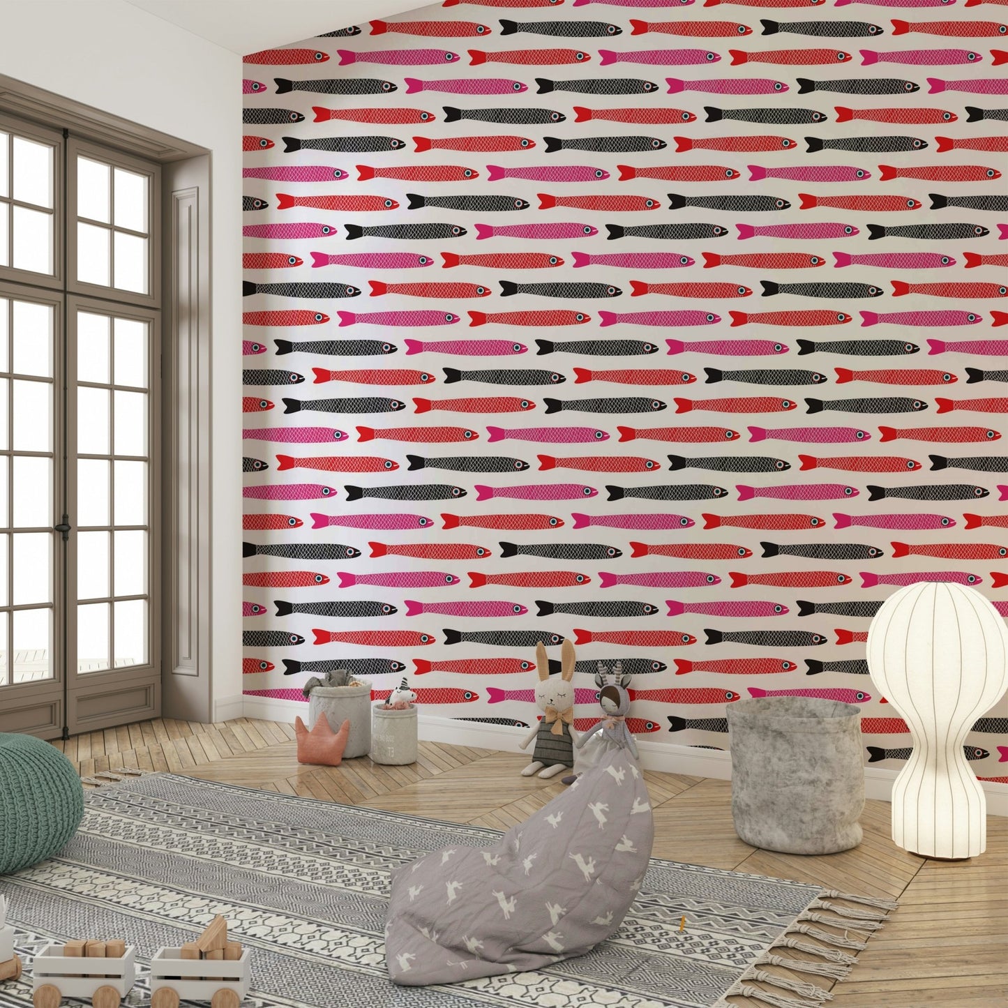 Light and creative mural wallpaper
