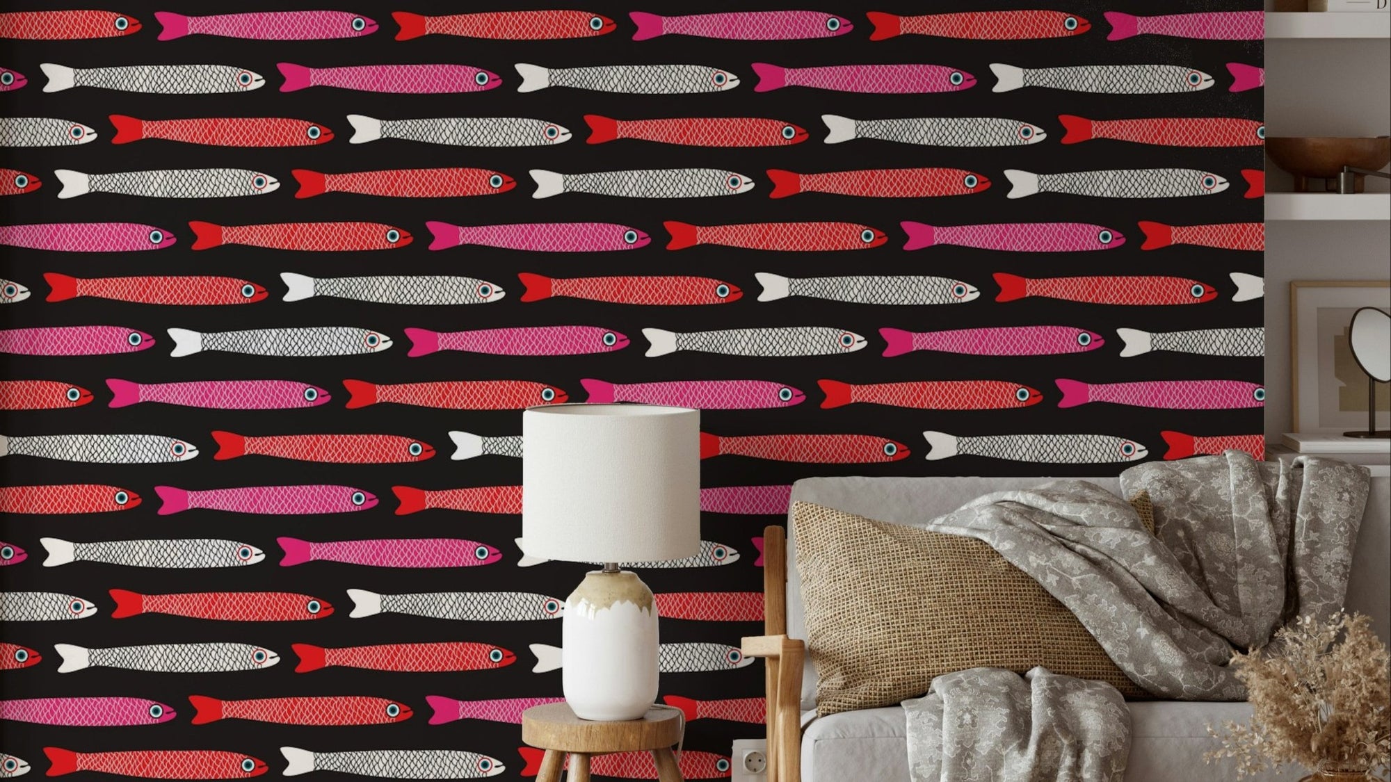 Creative fish wall mural
