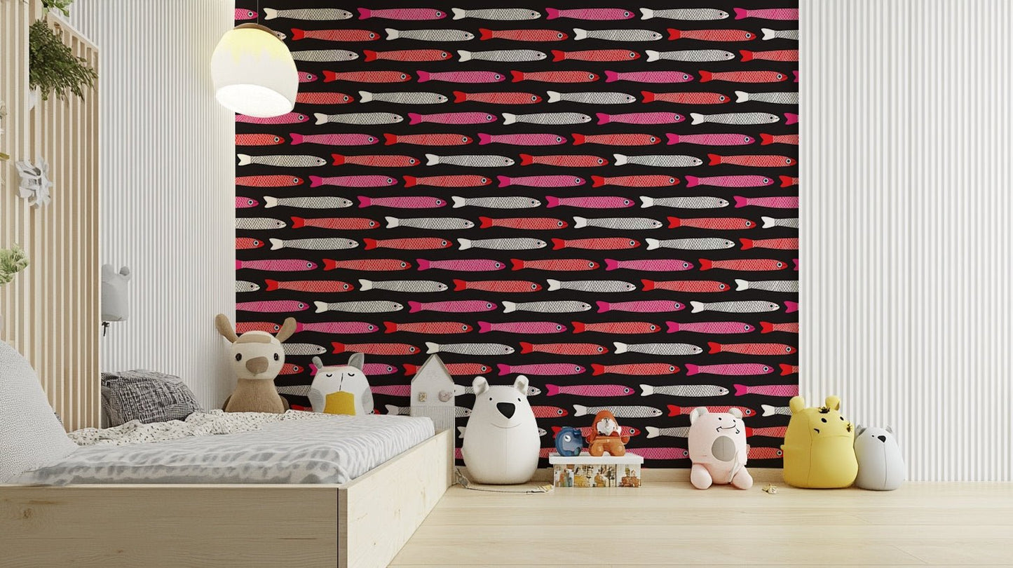 Contrast color fish wallpaper
