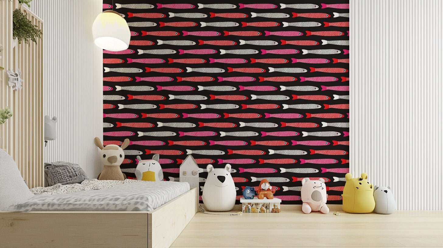 Contrast color fish wallpaper
