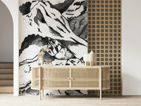 A serene majestic mountain wall mural for your decor.

