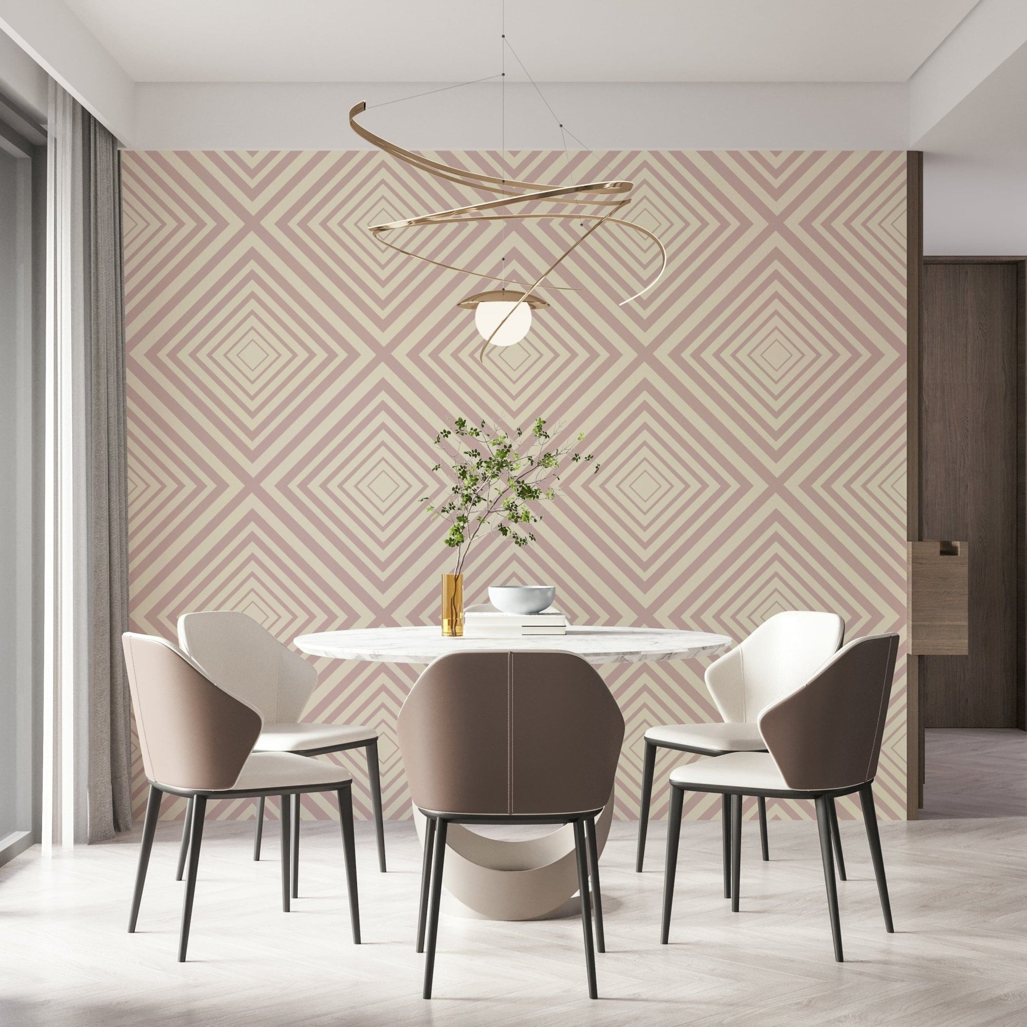 Scattered repeating V-shapes in Angled Stripes sharp design.