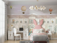 The colors are soft and gentle, with pale blues, pinks, and greens.

