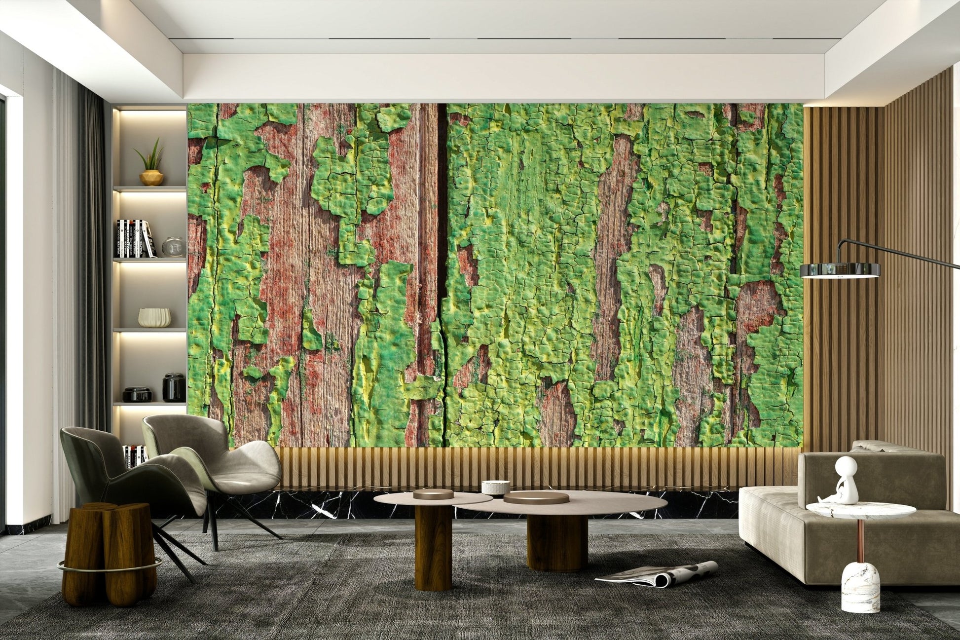 Rustic timber effect wallpaper

