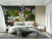 Photographic Apple Blossom Charm blossoms, a serene peel and stick.