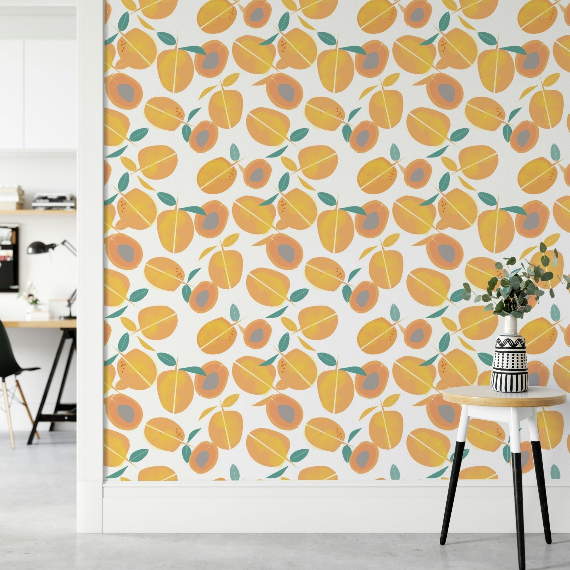 Fresh fruit mural for cozy rooms
