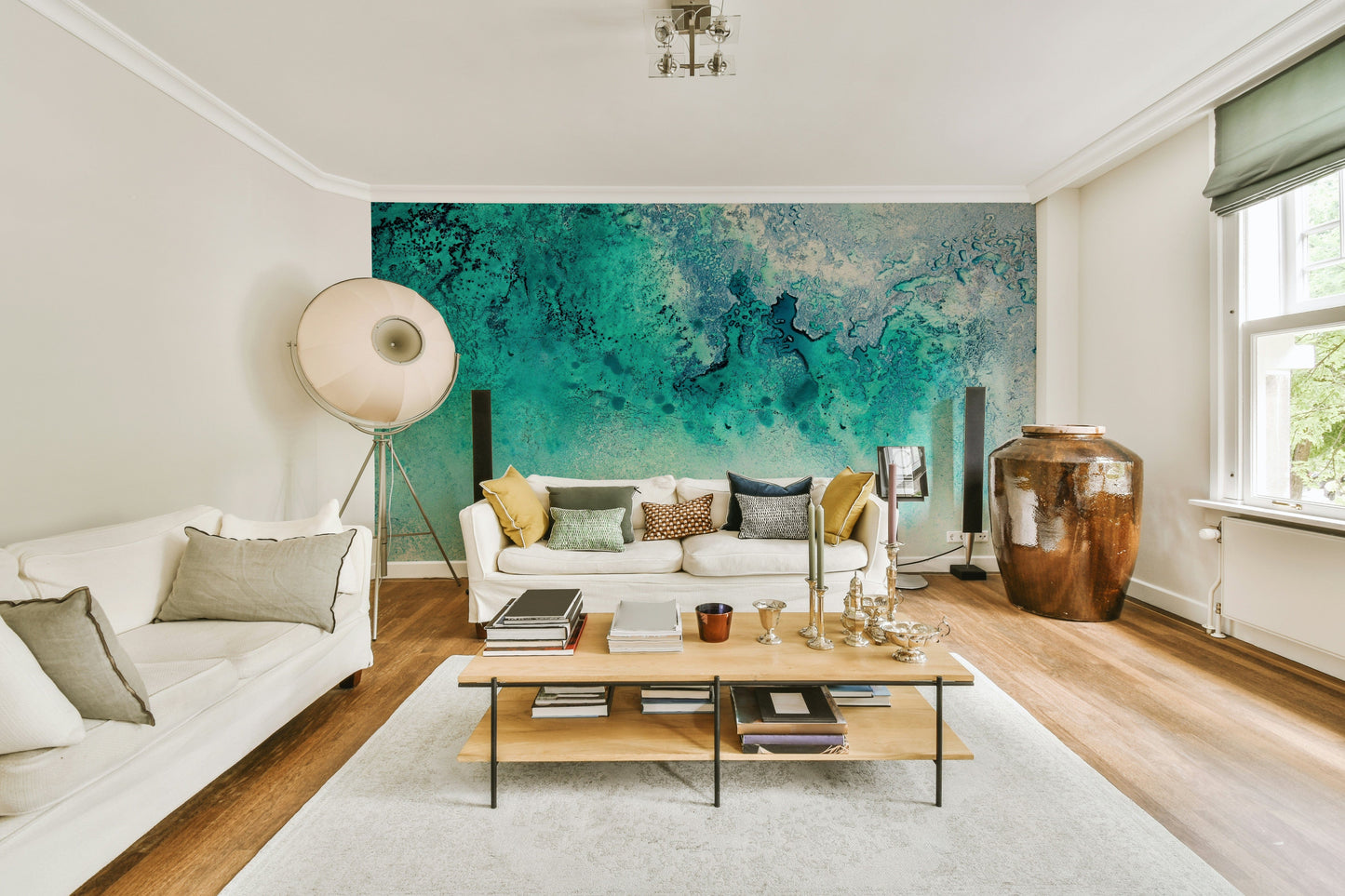 A contemplative calm water wallpaper mural for a feature wall.

